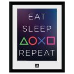PLAYSTATION - Poster incorniciato "Eat Sleep Repeat"